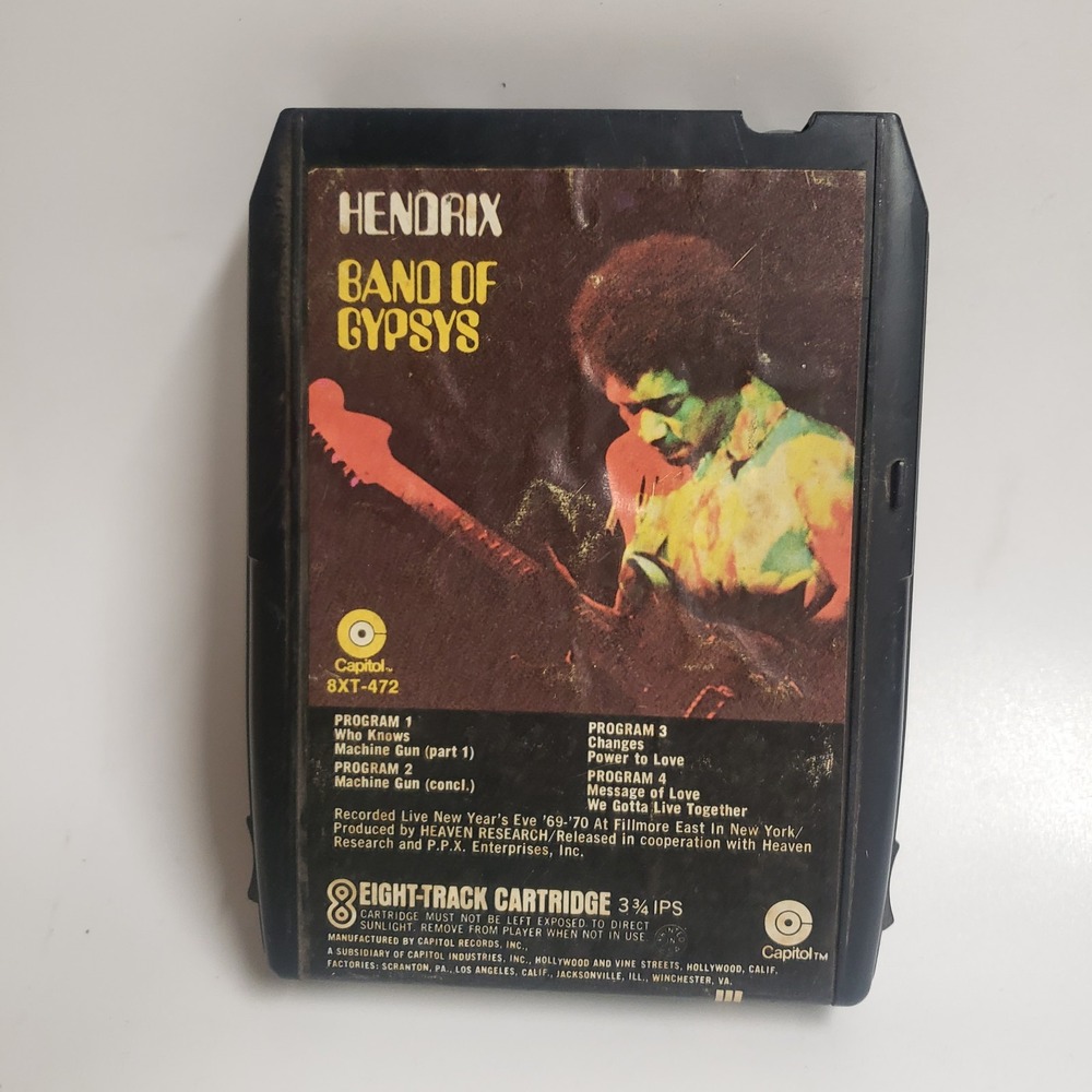 Jimi Hendrix Band of Gypsys 8-Track Tape, Capitol Records